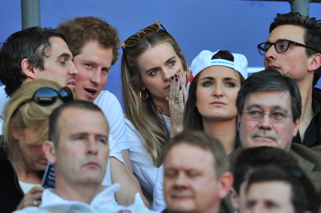 Following his PDA moment at the We Day UK charity event, Prince Harry took his girlfriend, Cressida Bonas, to the England vs. Wales rugby match in London on Sunday.