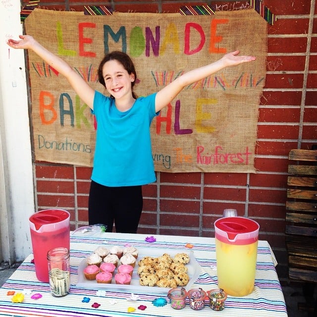 Soleil Moon Frye's daughter Poet sold lemonade, cookies, and cupcakes to help save the rainforest.  
Source: Instagram user moonfrye