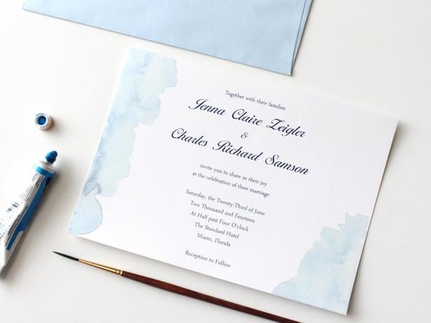 Summer Watercolour Wedding Invitation