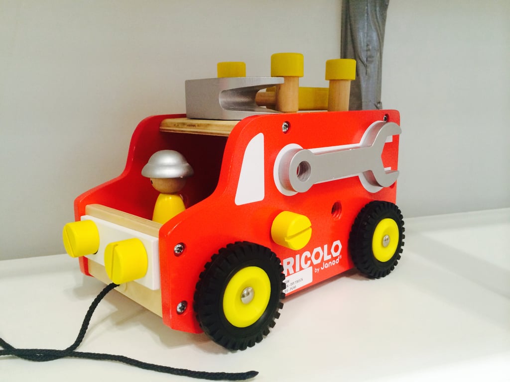 Janod introduced the coolest new fire truck pull toy for toddlers.