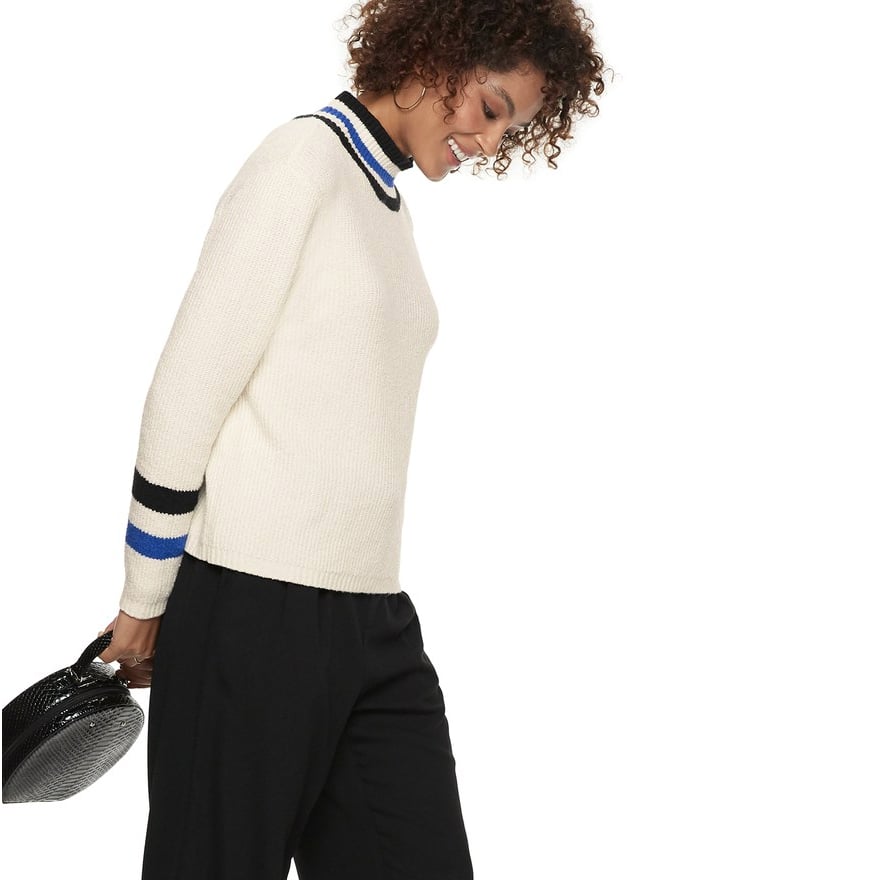 Striped Mockneck Sweater