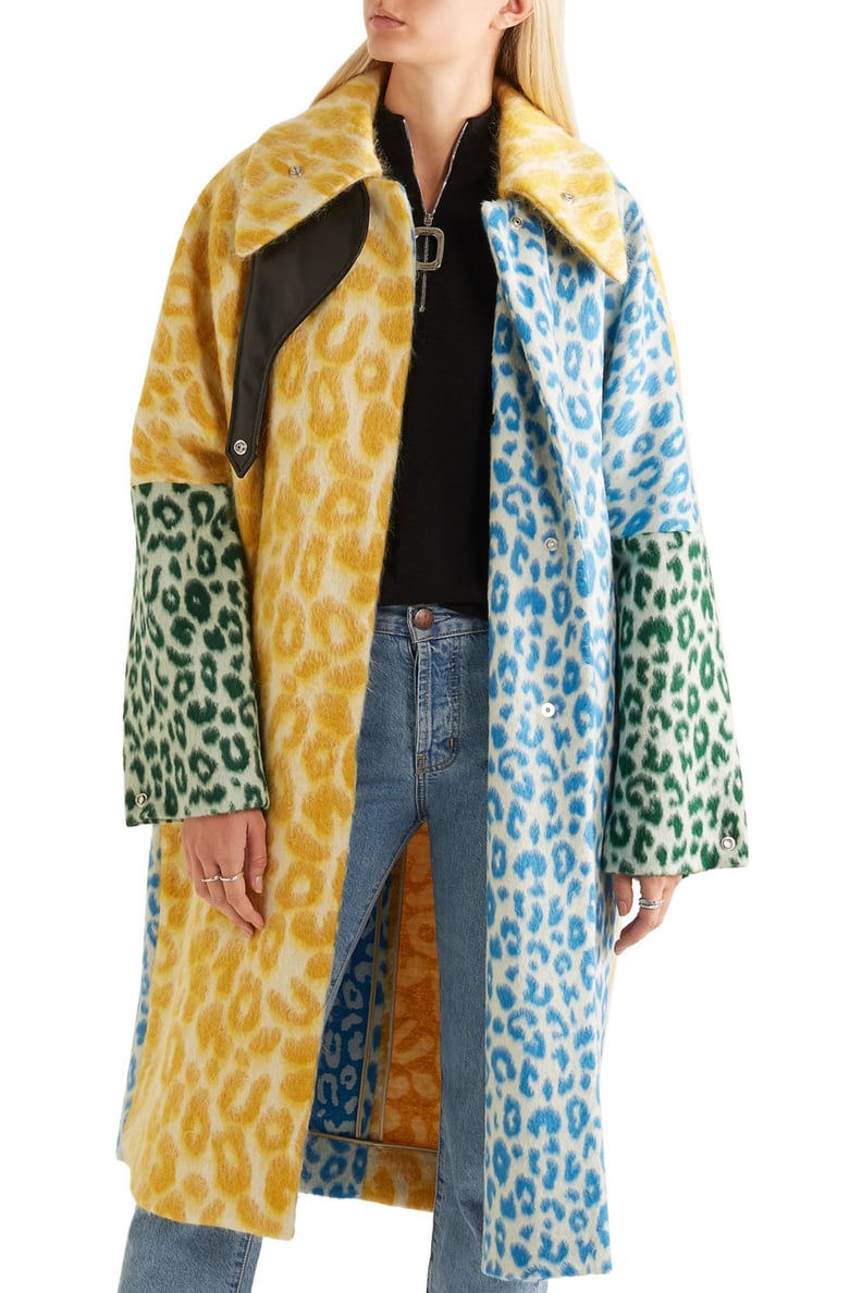 Acne Studios Bertilyn Leo Oversized Leopard-Print Felt Coat