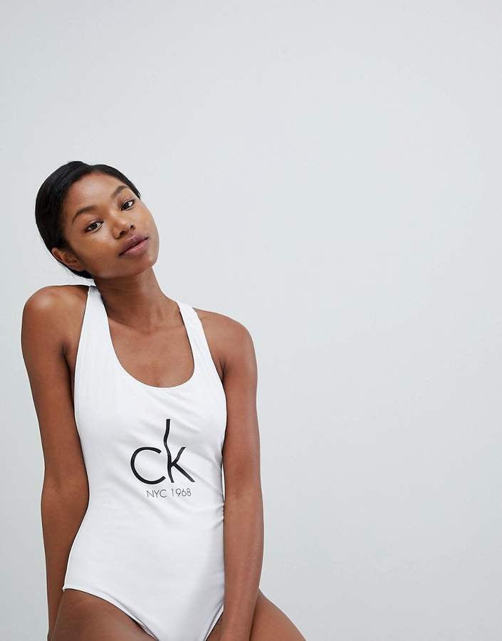Calvin Klein Cheeky Brazilian Logo Swimsuit