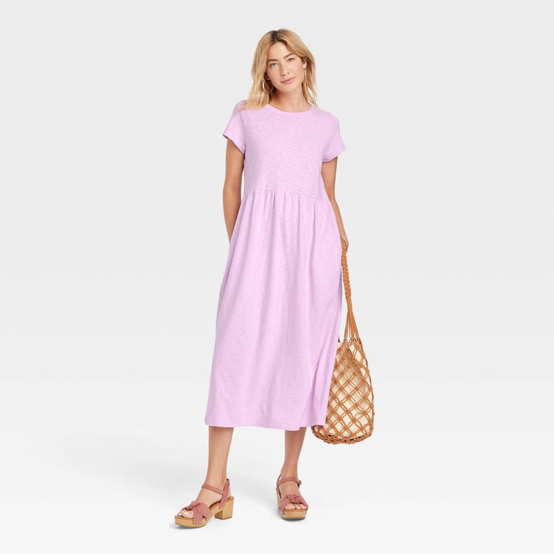 A Babydoll Dress: Universal Thread Short Sleeve Babydoll T-Shirt Dress