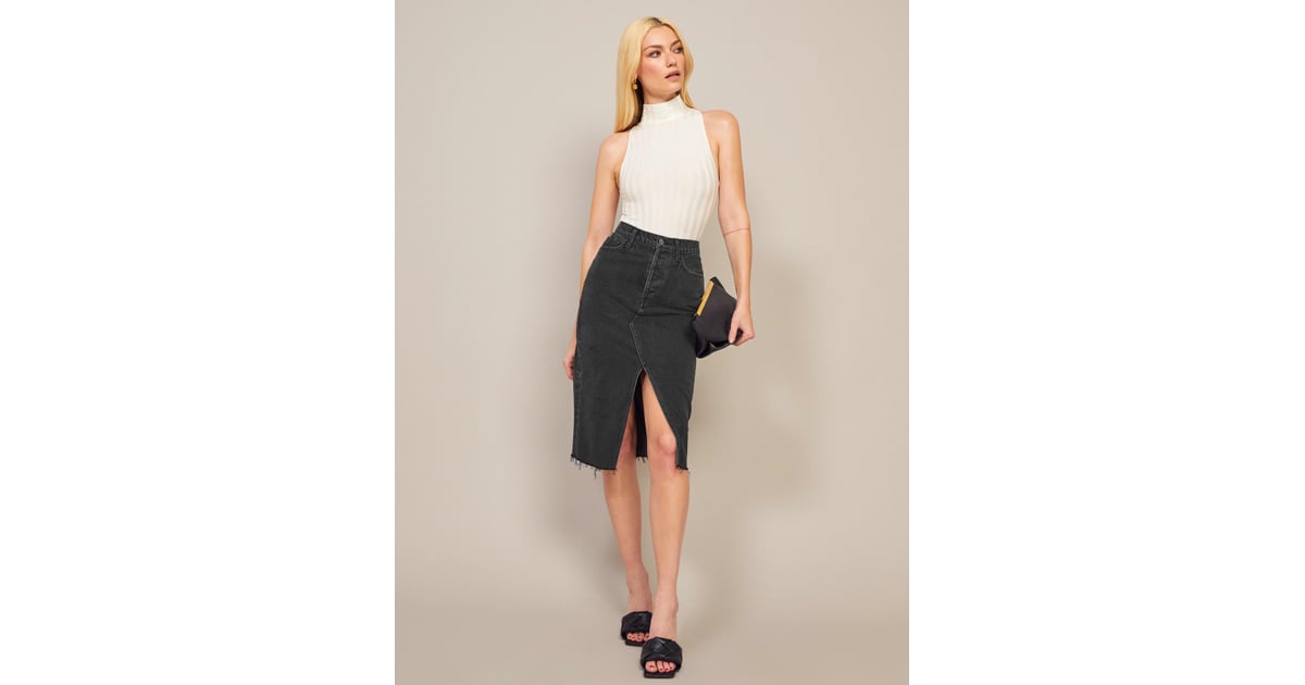 Reformation Midi Retooled Skirt | Reformation's New Power Dressing ...