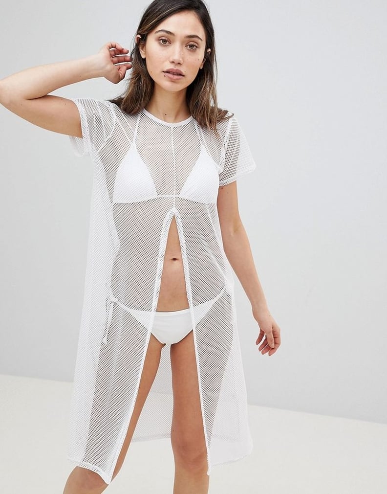 Influence Maxi Split Front Mesh Beach Cover Up