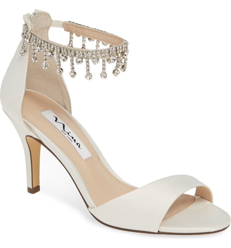 Nina Vera Embellished Ankle Strap Sandals