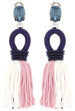 "If you think earrings like these Oscar de la Renta embellished tassel clip-ons ($399) are for special occasions, you're missing the point. Statement earrings are here to dress up everything — and I fully intend to wear these with just a white tee and jeans." — HWM