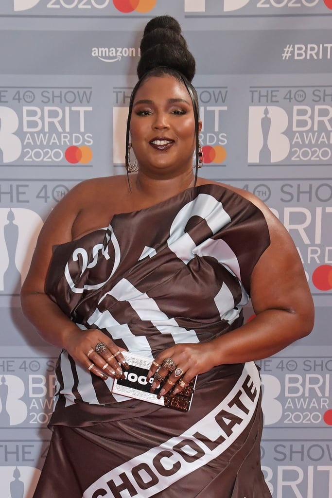 Lizzo’s Hershey’s Chocolate Nail Art at the 2020 BRIT Awards