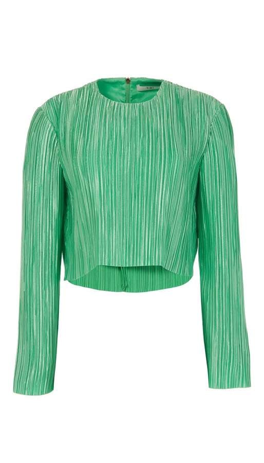 Tibi Pliss Crop Top Ashley Graham Wore the 1 Winter Outfit That