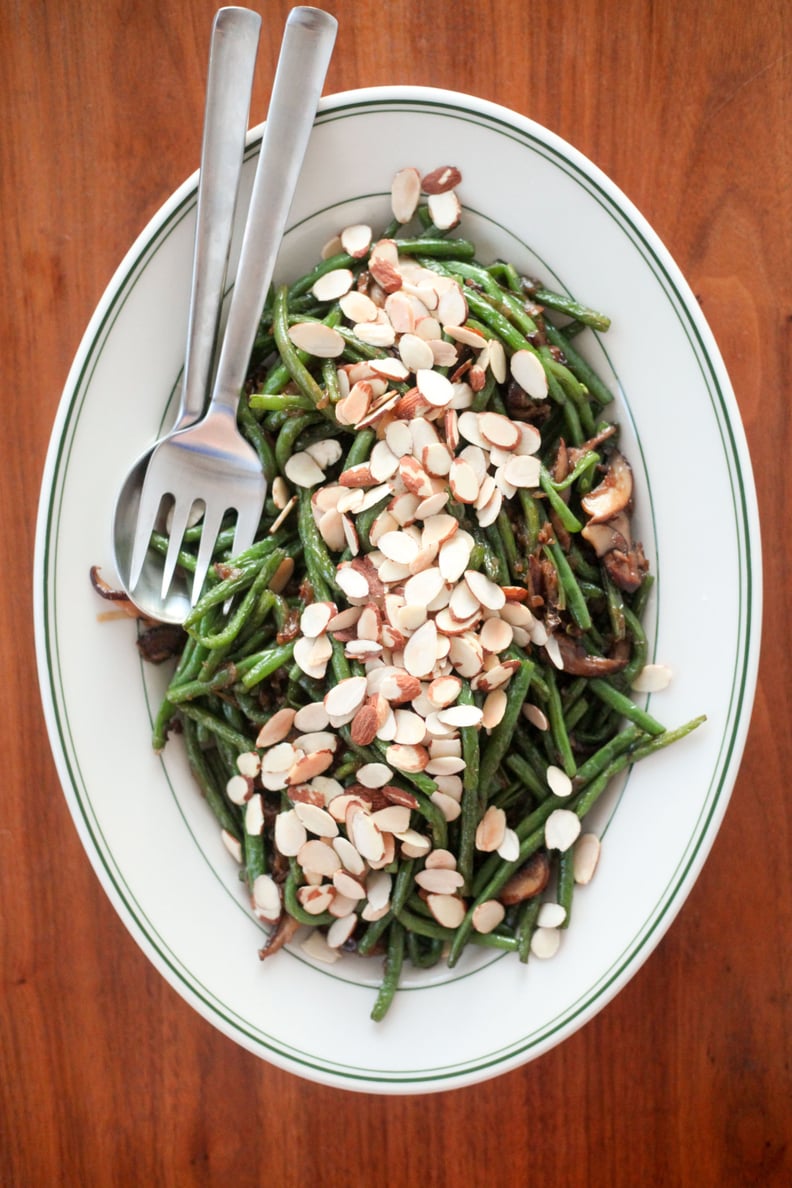 Unique Thanksgiving Side Dish: Blistered Green Beans With Mushrooms and Caramelized Onions