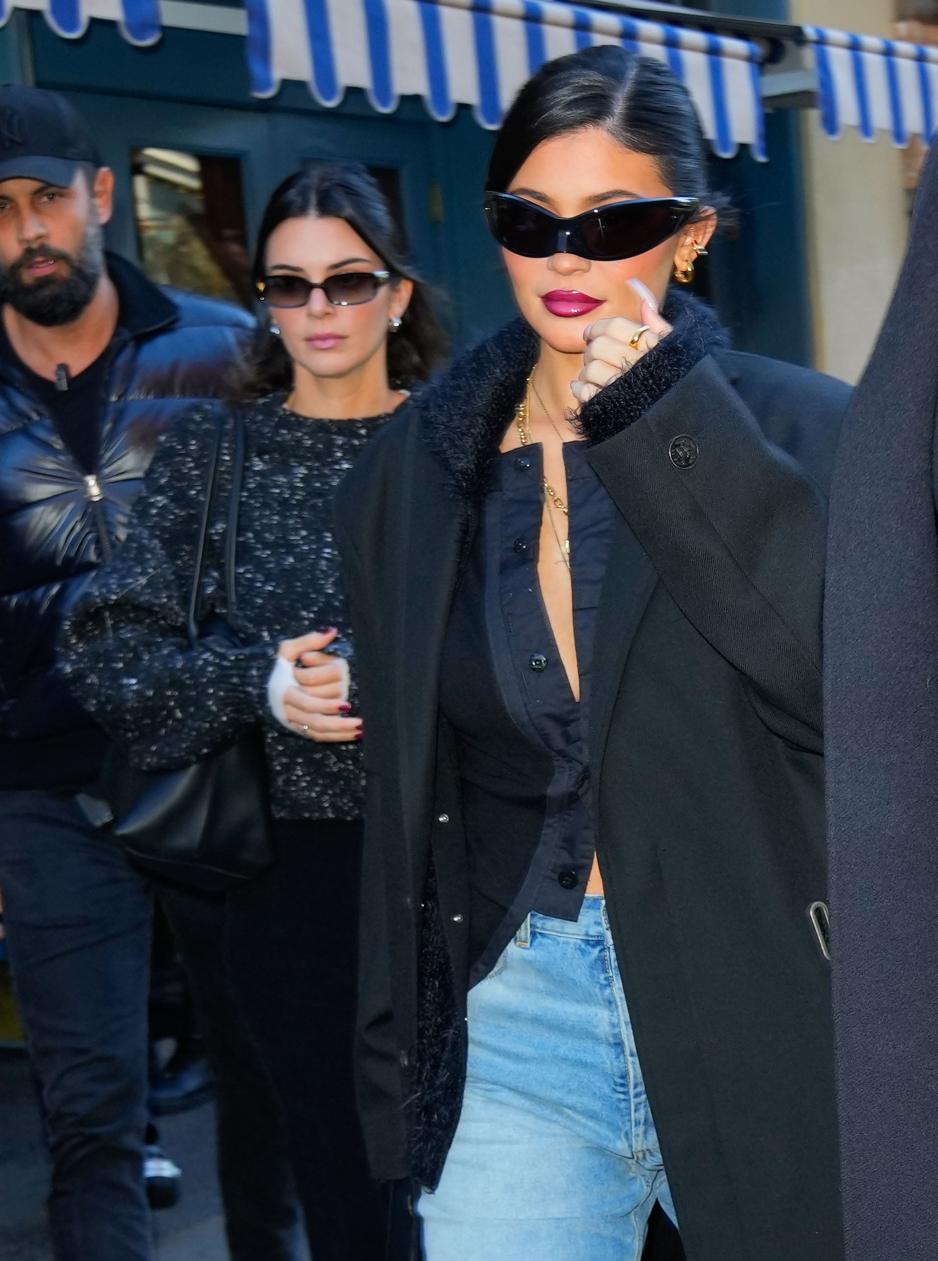 Kylie Jenner Paired the Biggest Coat and the Tiniest Cardigan