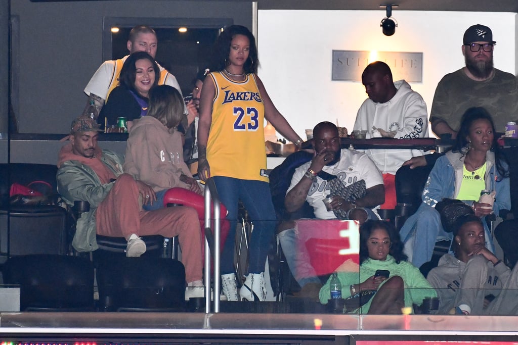 Rihanna and Hassan Jameel at Lakers Game February 2019