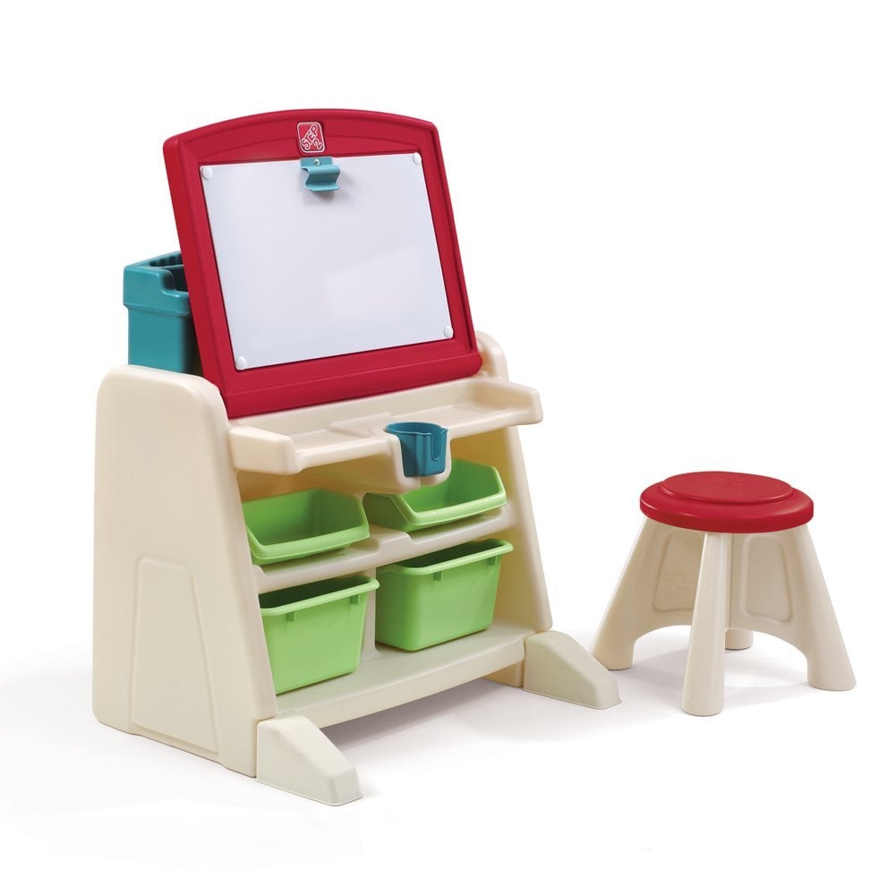 The Step2 Company Flip and Doodle Desk With Stool Easel