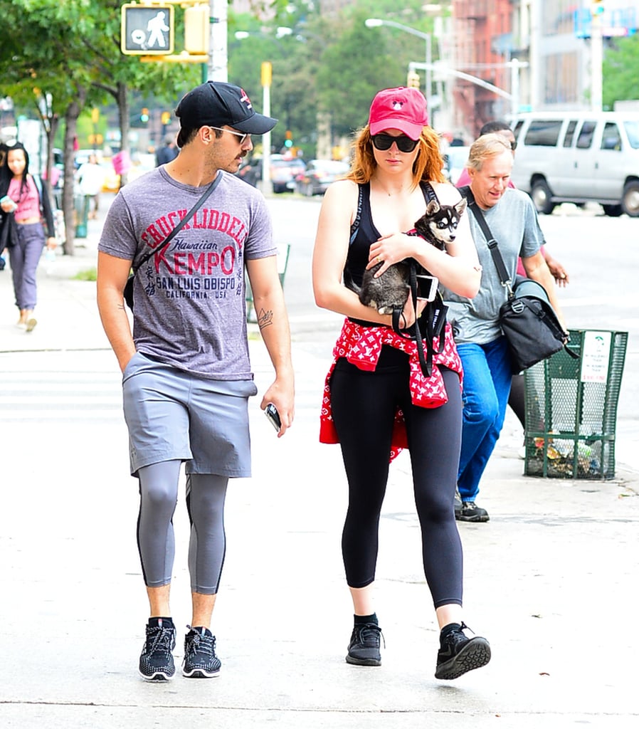 Sophie Turner and Joe Jonas Out With Their Dog