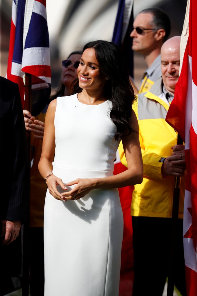 Meghan Markle Karen Gee White Dress Australia October 2018