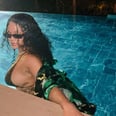 Rihanna Took a Late-Night Dip and Looked Straight-Up Sexy in Her Tiger Stripe Swimsuit