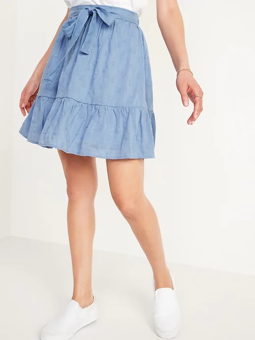 Old Navy High-Waisted Tiered Mini Swing Skirt