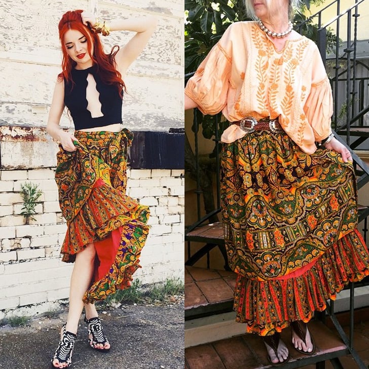 A Bright Patterned Skirt