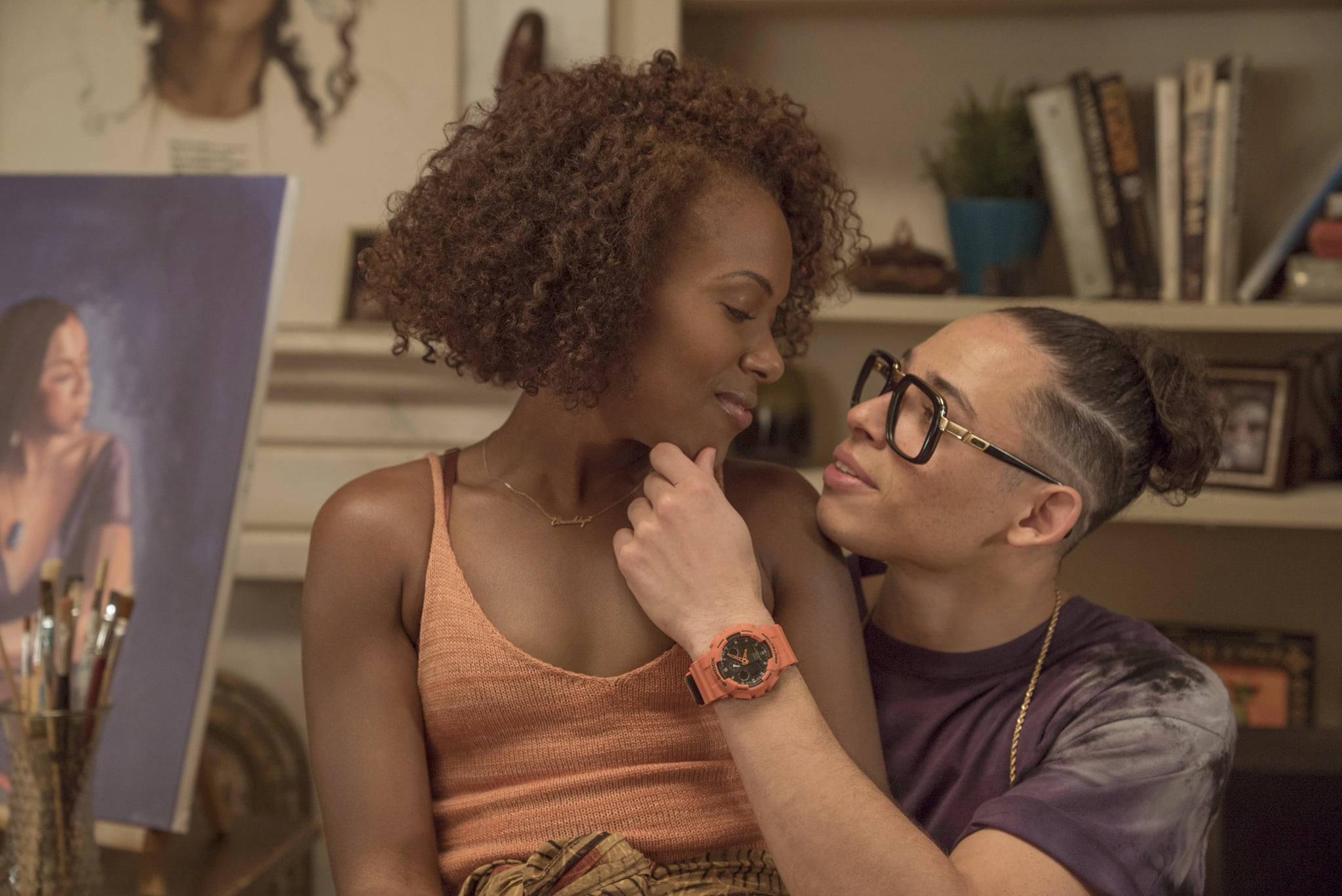 SHE'S GOTTA HAVE IT, l-r: DeWanda Wise, Anthony Ramos, '#DaJumpoff (Doctrine)', (Season 1, Episode 1, aired November 23, 2017). ph: David Lee/Netflix/courtesy Everett Collection