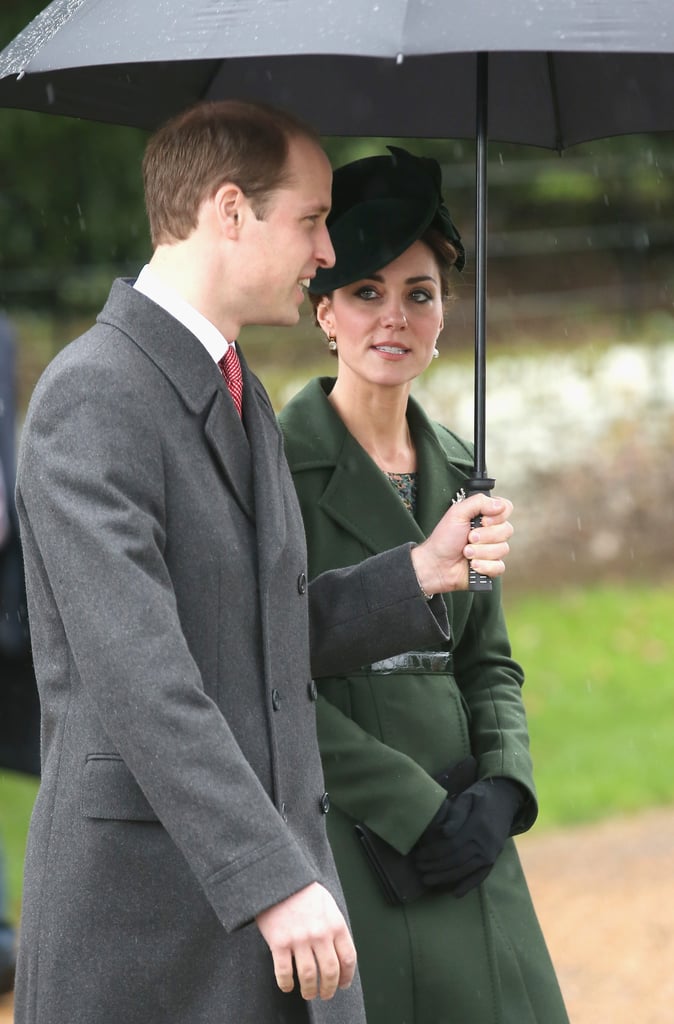 Kate Middleton and Prince William on Christmas Day 2015