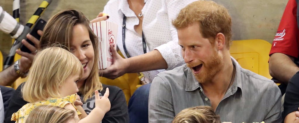 Prince Harry Is Over-the-Top Adorable Making Funny Faces With a Little Girl