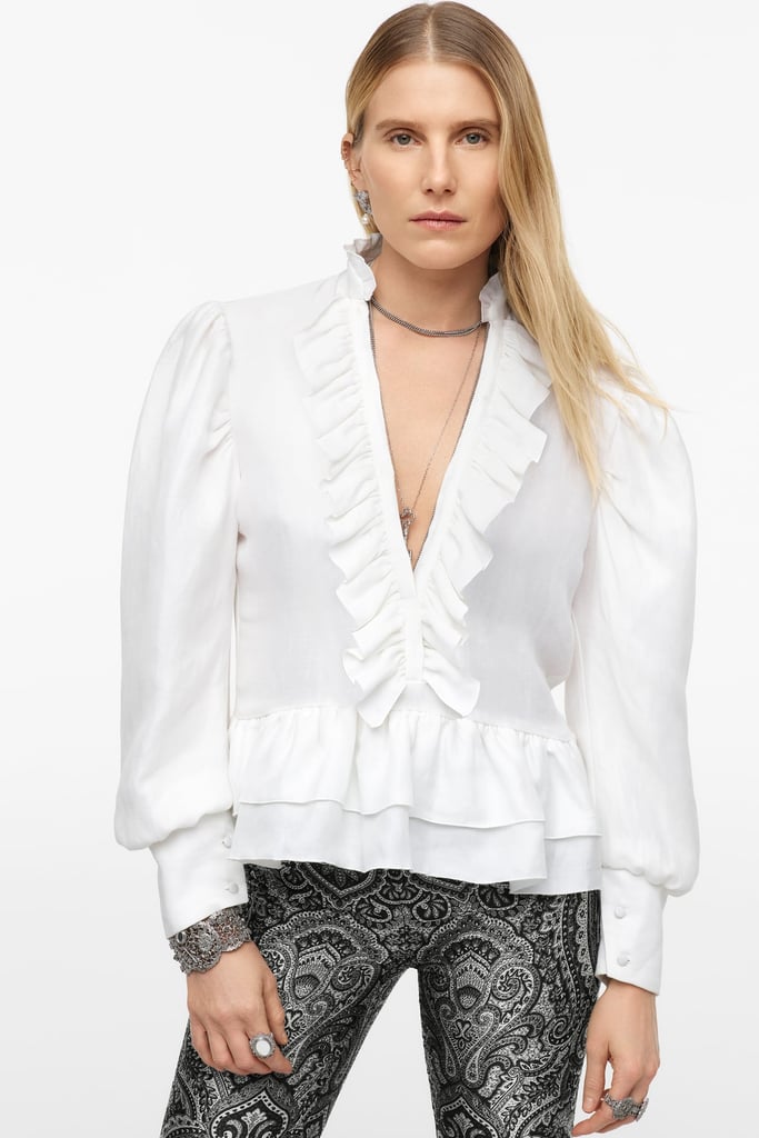 A White Blouse: Zara Ruffled Blouse Limited Edition