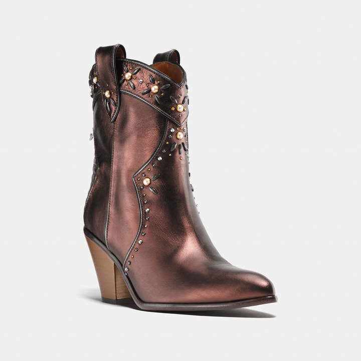 Coach Western Bootie With Prairie Rivets