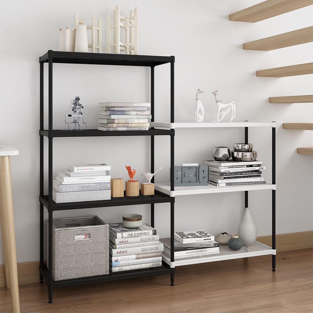 Rackaphile Wire 2-Section Shelving Unit Adjustable Metal Storage Rack