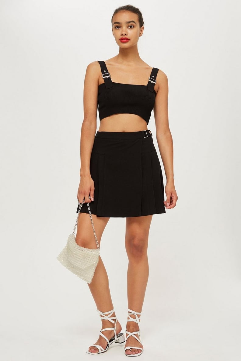 Topshop Popper Mini Kilt