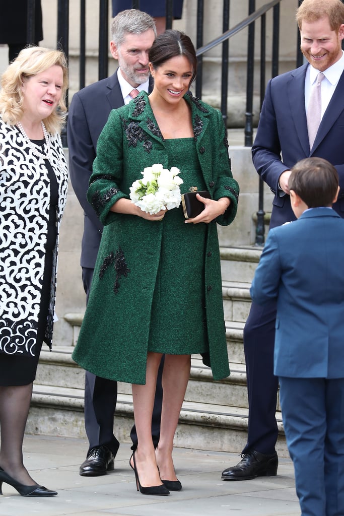 Meghan Markle Green Erdem Coat March 2019