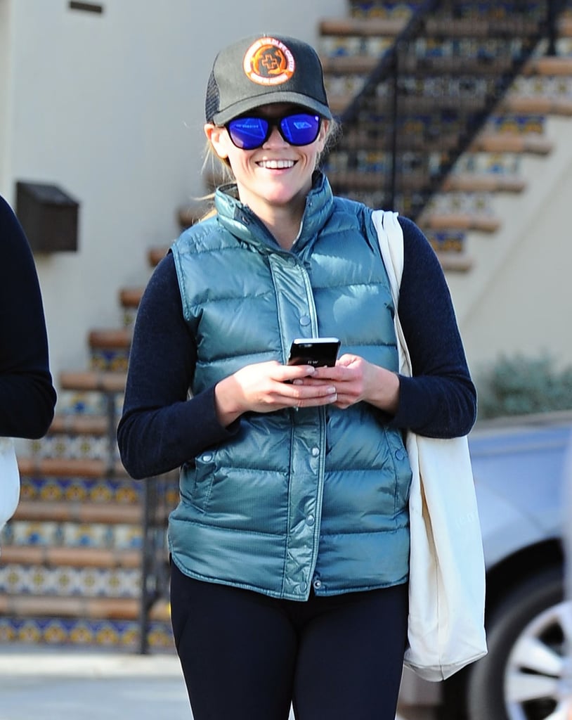 Reese Witherspoon was all smiles after her workout in LA on Monday.