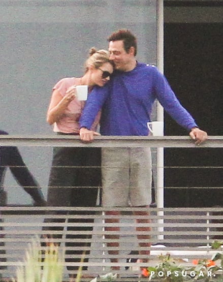 The couple showed PDA while spending time on their balcony during a December 2012 trip to St. Barts.
