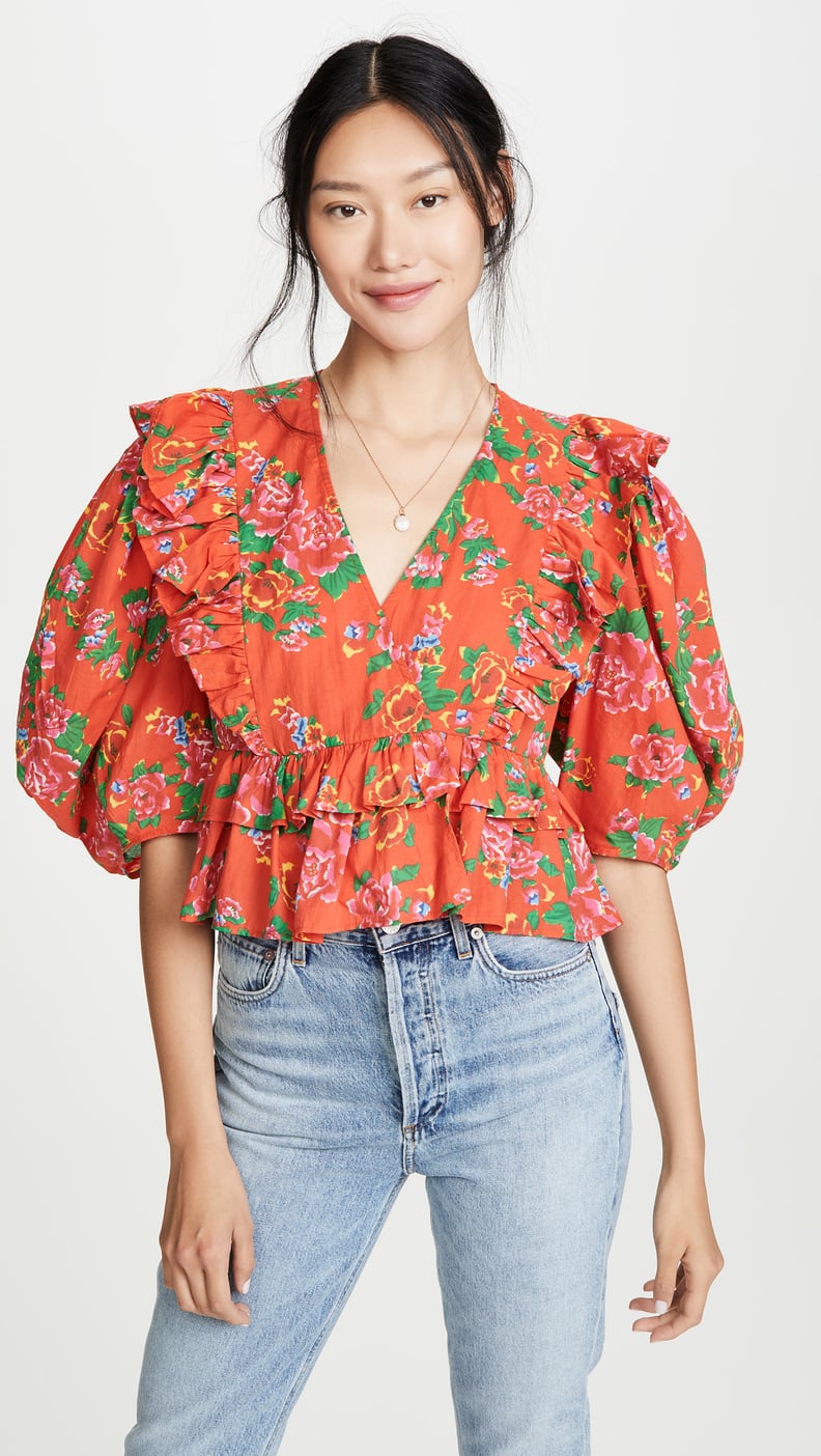 Look with printed blouses - Trends 2019 that you will love You are in the  right place about peinados altos …