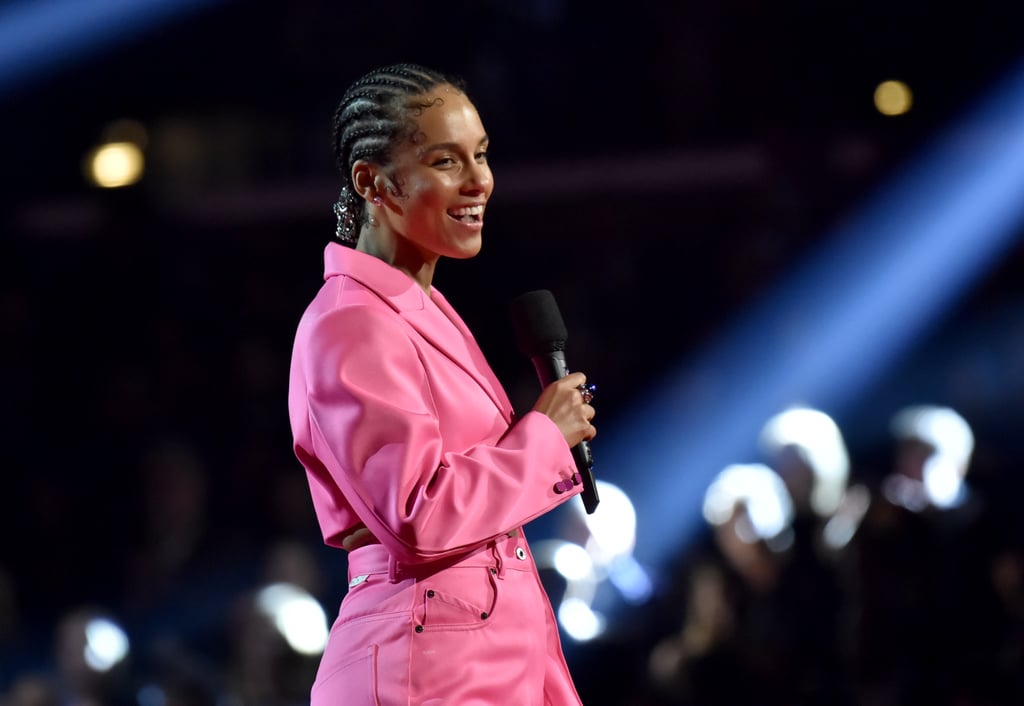 Alicia Keys's Rhinestone Baby Hairs at the 2020 Grammys