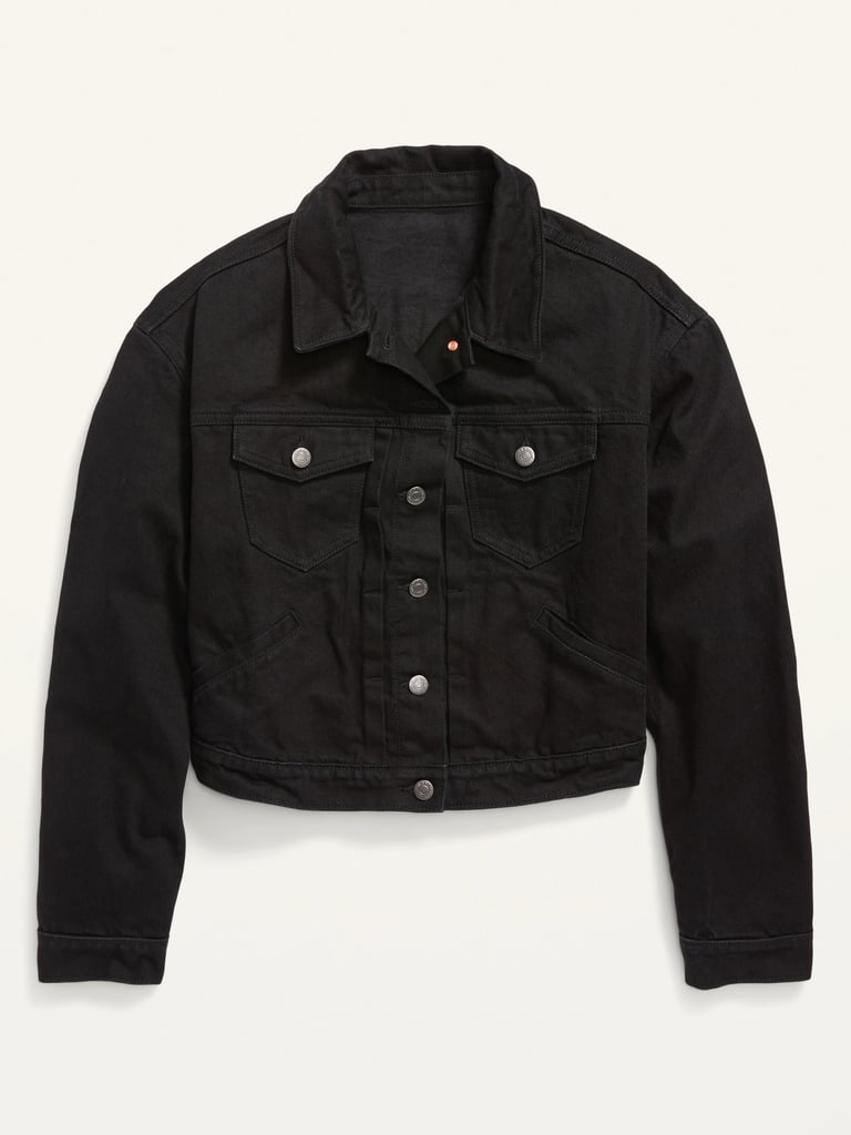 Old Navy Cropped Black Jean Jacket