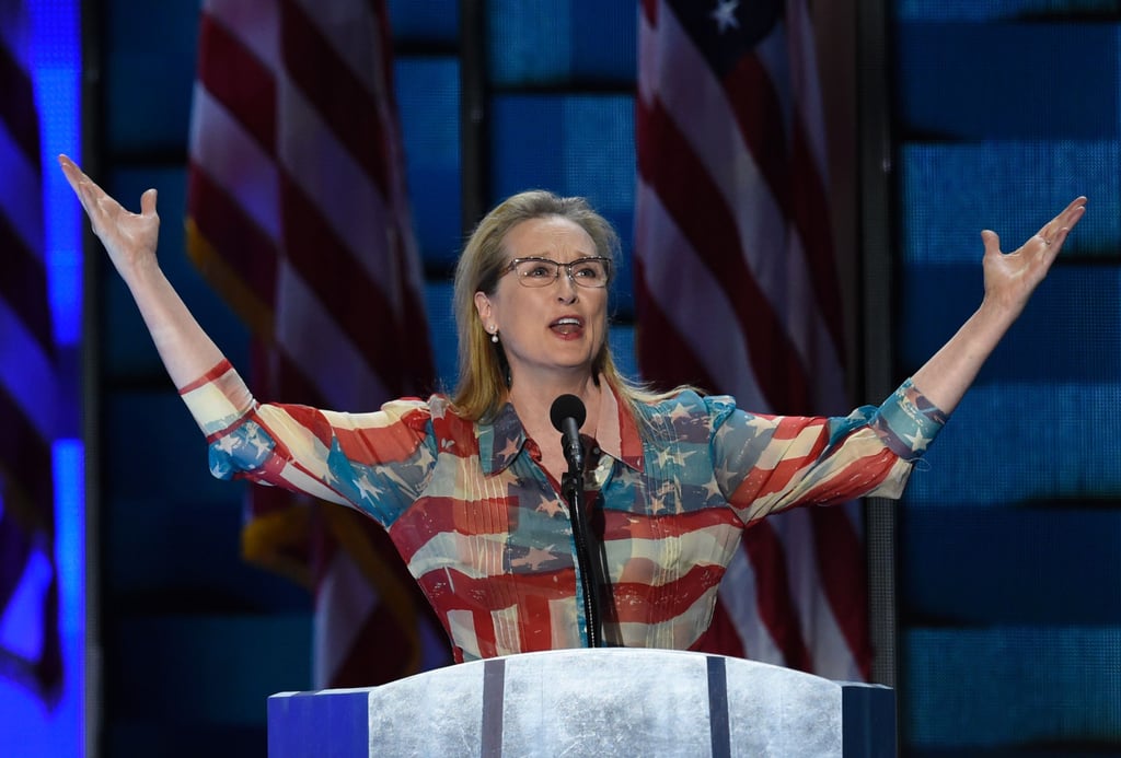 Meryl Streep American Flag Dress at DNC 2016