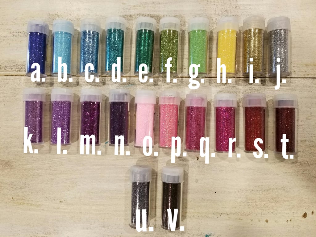 The Various Glitter Colors Offered