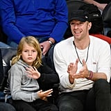Chris Martin Son Moses at Lakers Game January 2016 | POPSUGAR Celebrity