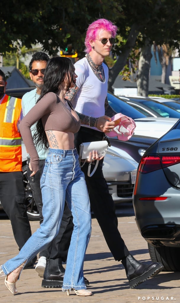 Megan Fox Wears a Crop Top and Jeans For a Lunch Date