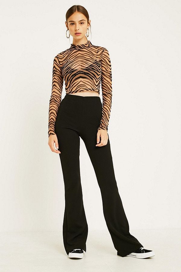 UO Crepe Longline Flare Pants