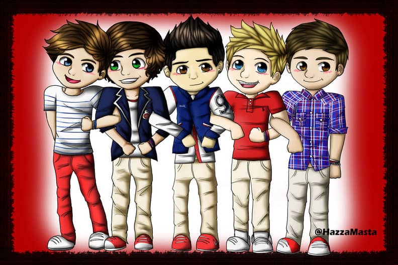 One Direction Drawing Anime