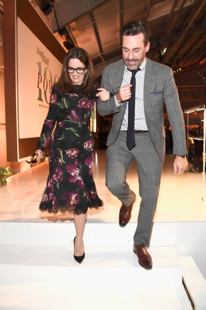 Tina Fey and Jon Hamm at THR Women in Entertainment 2016