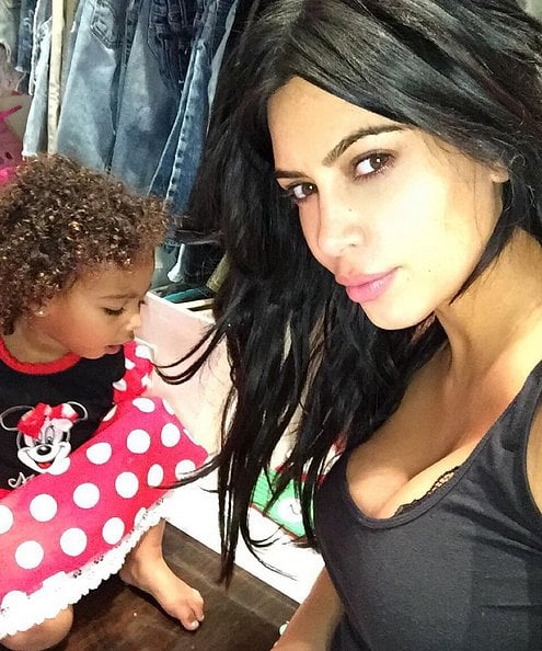 North dressed up in a Minnie Mouse outfit in 2015.