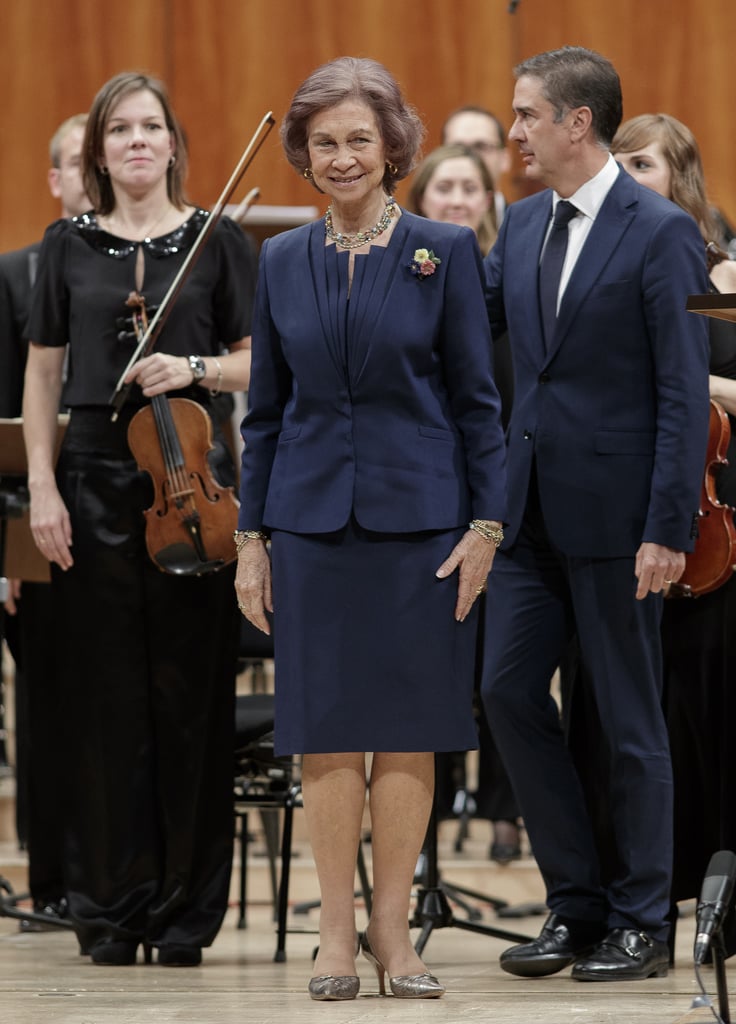 Queen Sofía at the Prize For Music Composition in Madrid.