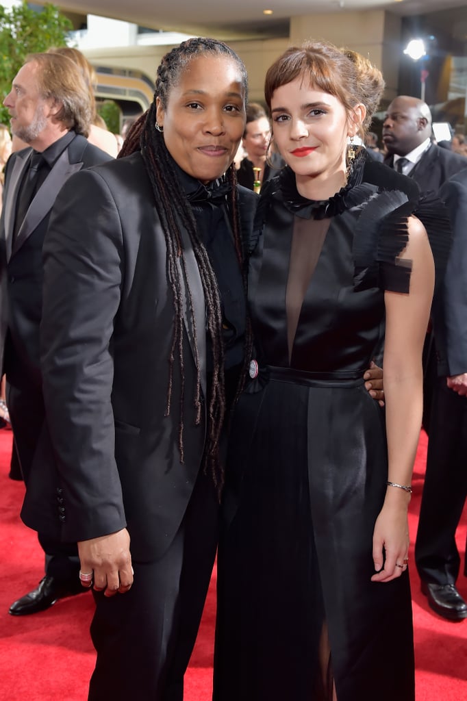 Emma Watson's Black Dress at the Golden Globes 2018