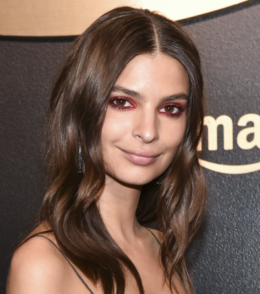 Emily Ratajkowski's Makeup at Golden Globes 2018