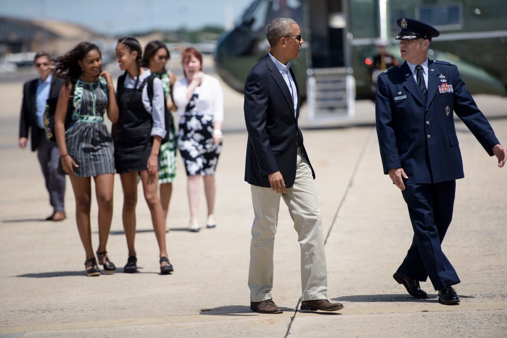 Barack and Malia Obama Holding Hands June 2016