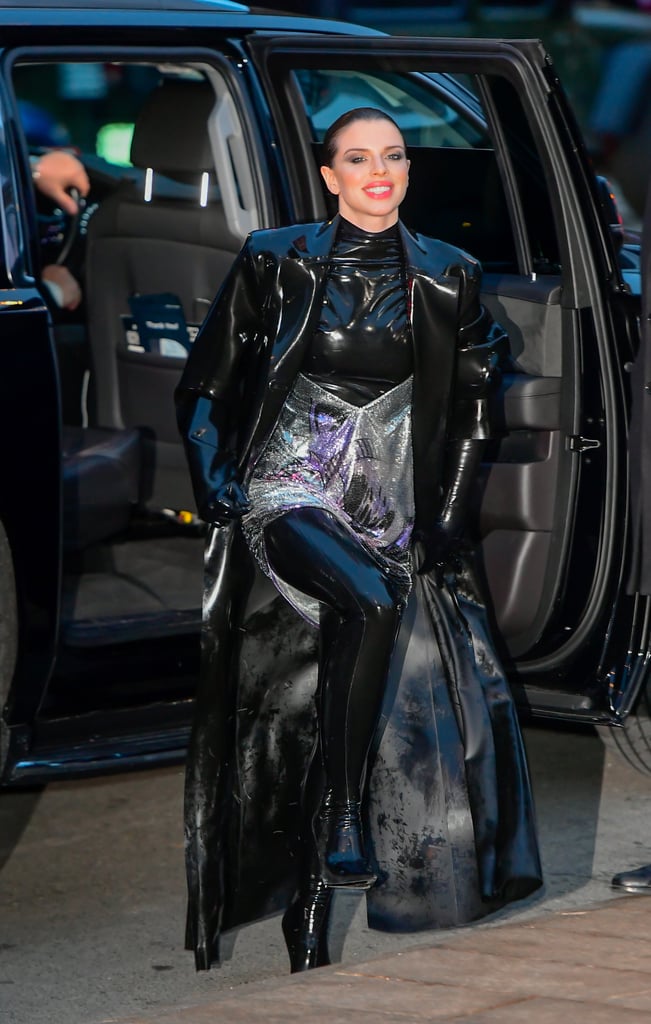 Julia Fox Wears Latex Bodysuit And Chainmail Catwoman Dress Popsugar