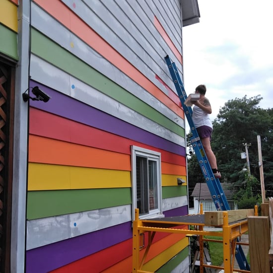 Lesbian Couple Paints Their House Rainbow